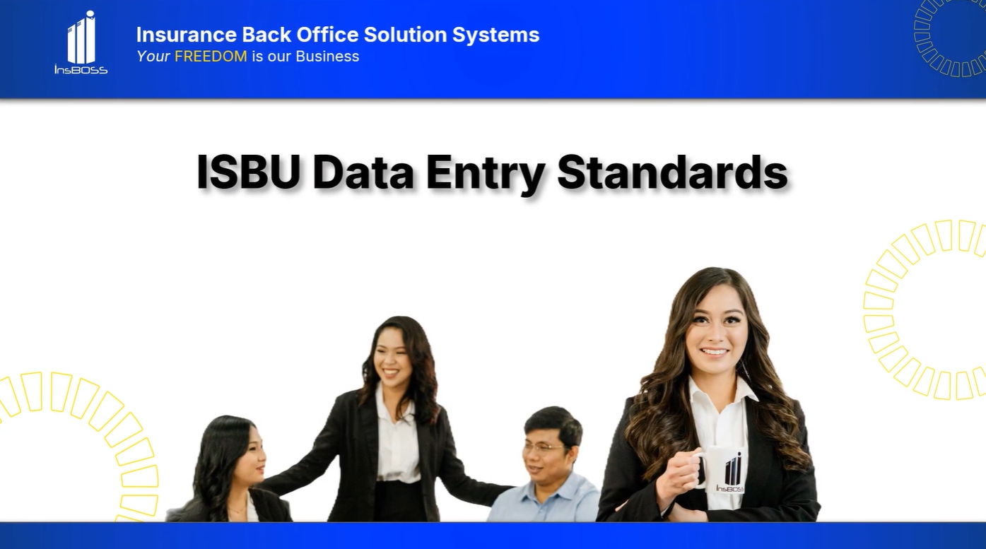 ISBU Data Entry Standards
